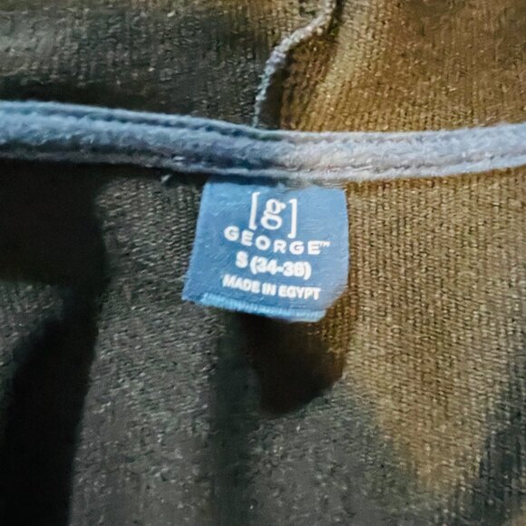 George Mens Hoodie Jacket S 34-36 Navy Blue Cotton Blend Zip-Up - Picture 4 of 7